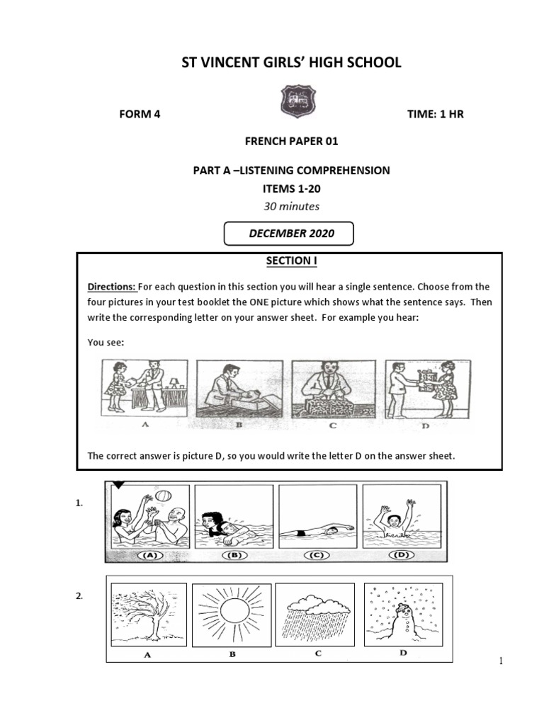 Form 4 Paper I Dec 2020 Student Copy Pdf