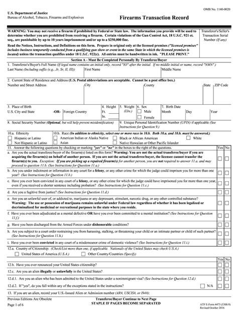 Form 4473 Printable