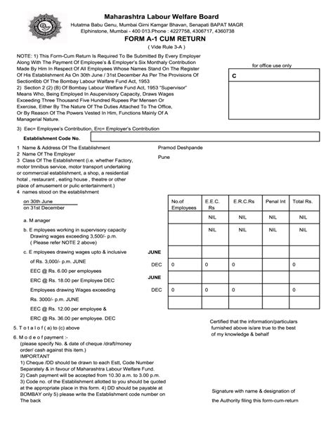 Form A1 Labour Fill Out Sign Online Dochub