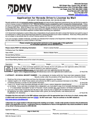 Form Dmv 204 Fill Out Sign Online And Download Fillable Pdf Nevada