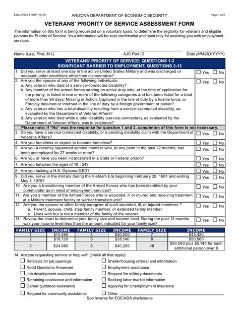 Form Esa 1193A Fill Out Sign Online And Download Fillable Pdf