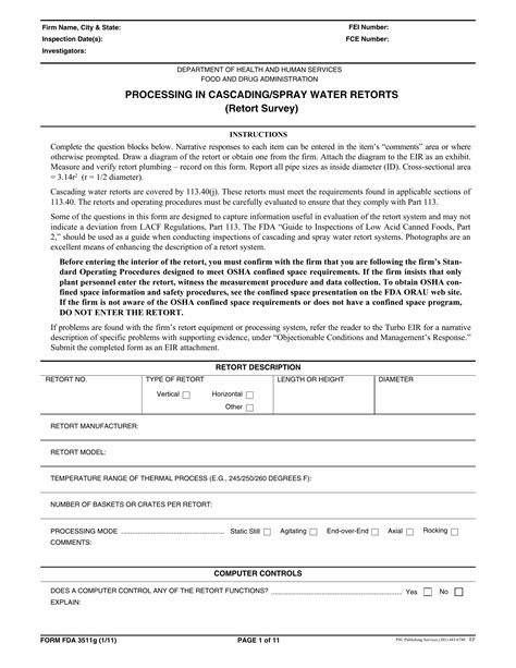 Form Fda 3511G Fill Out Printable Pdf Forms Online