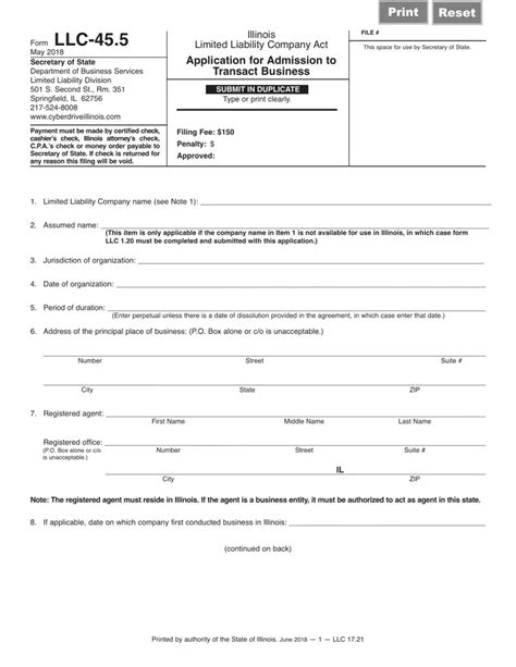 Form Llc 45 5 Fill Out Printable Pdf Forms Online