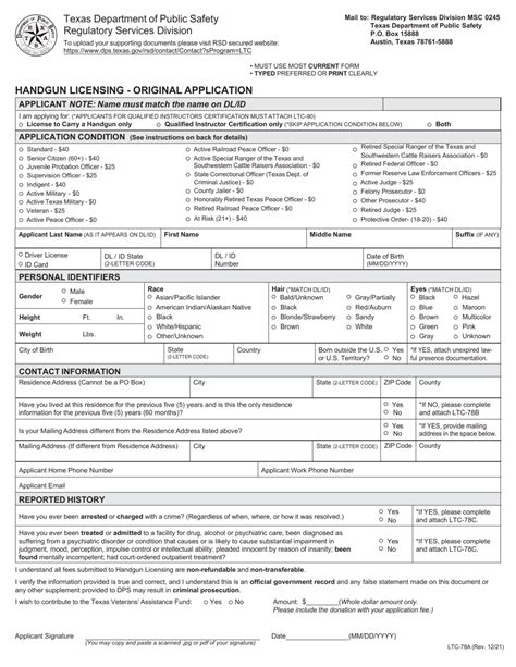 Form Ltc 78A Fill Out Sign Online And Download Fillable Pdf Texas