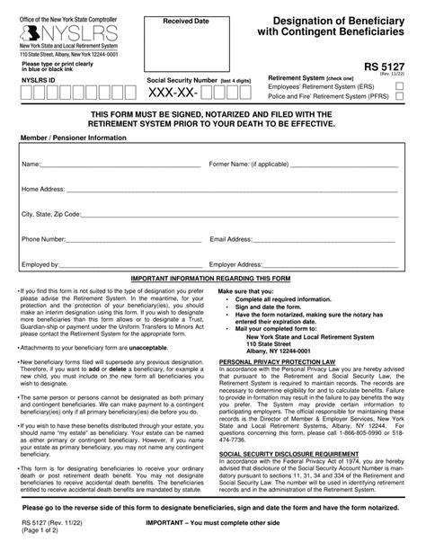 Form Rs5127 Download Fillable Pdf Or Fill Online Designation Of