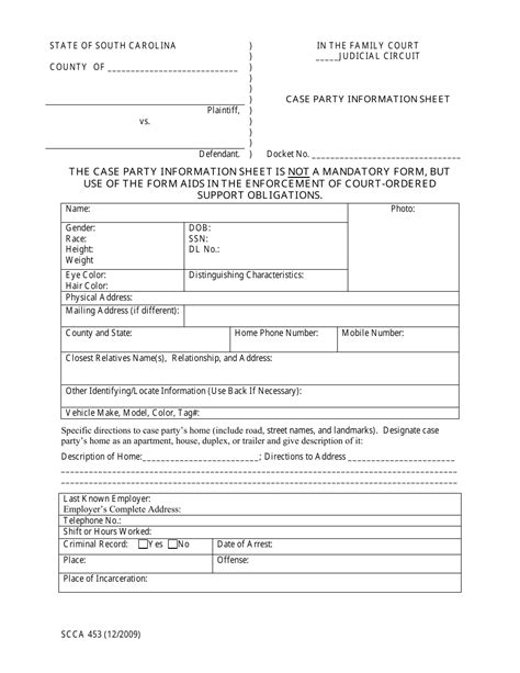 Form Scca 269 Fill Out Sign Online And Download Printable Pdf South