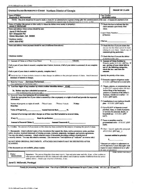 Form To File As Creditor In Chapter 13 Bankruptcy Bankruptcy In The