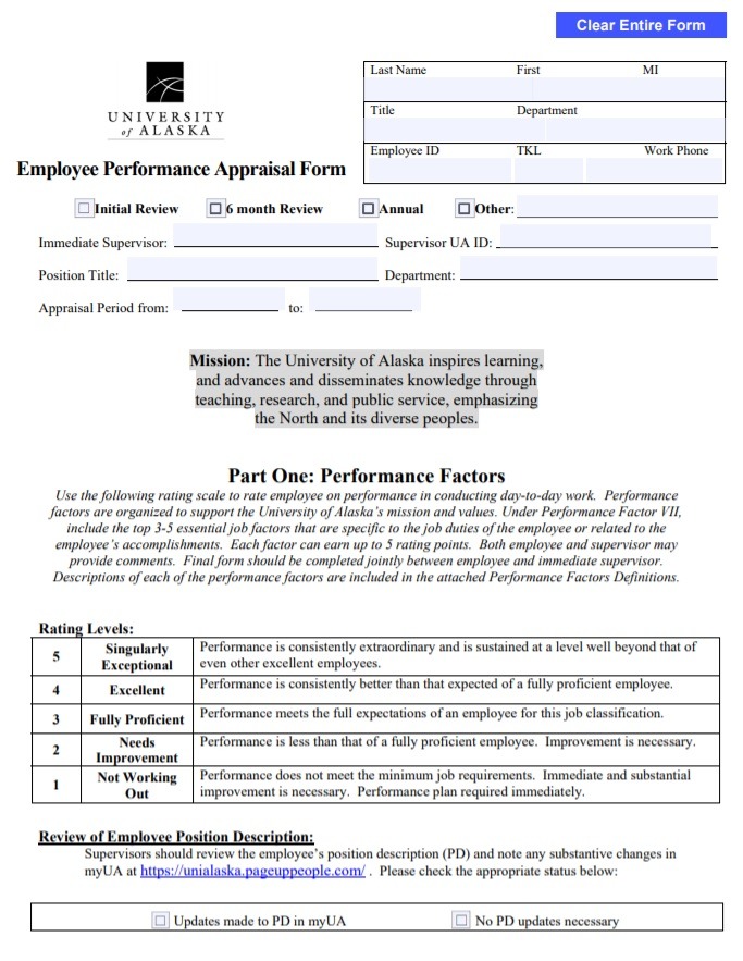 Format Of Yearly Appraisal Form Free Word Templates