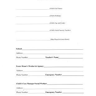 Foster Care Record Keeping Printable Worksheets The Fosters Foster