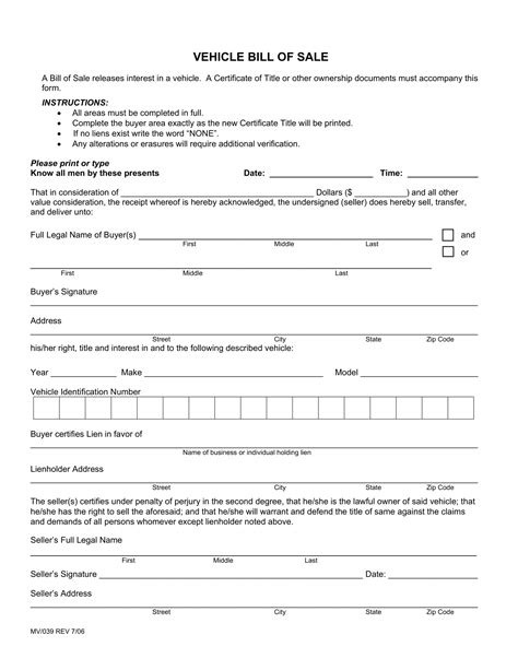 Free 10 Car Sale Forms In Pdf