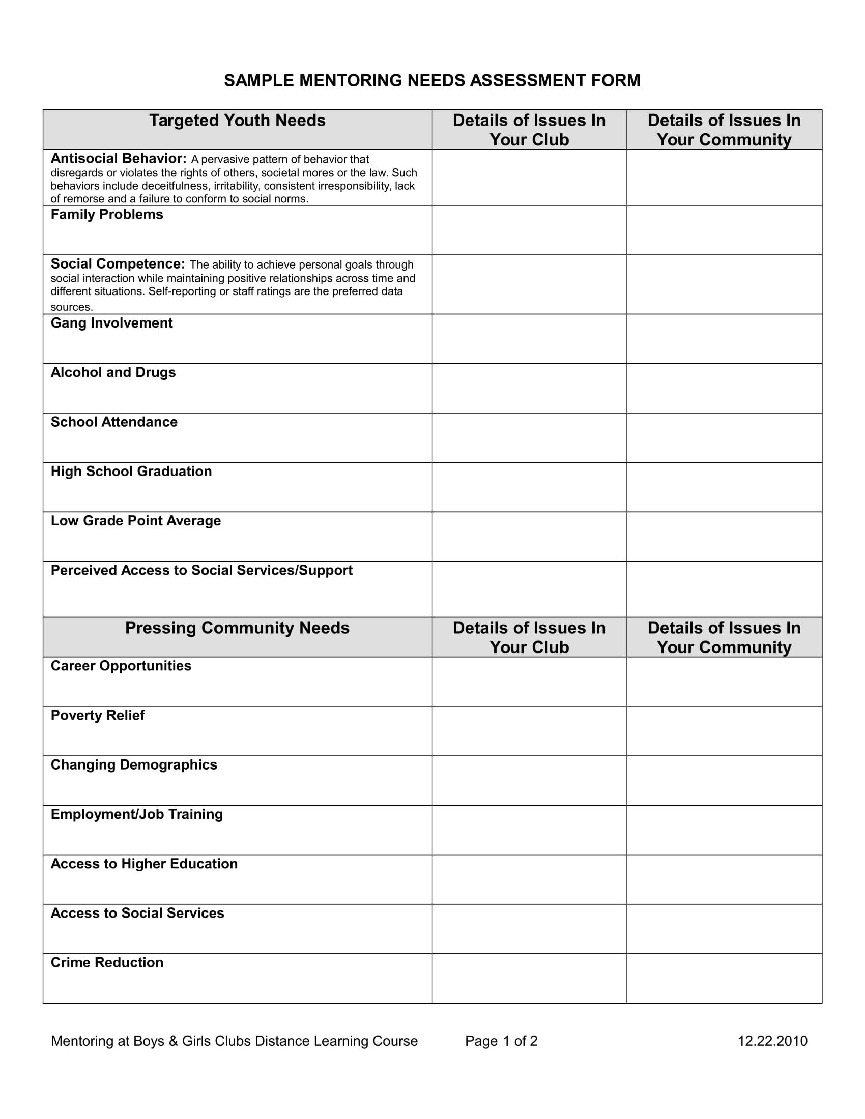 Free 10 Sample Initial Assessment Forms In Pdf Excel Ms Word