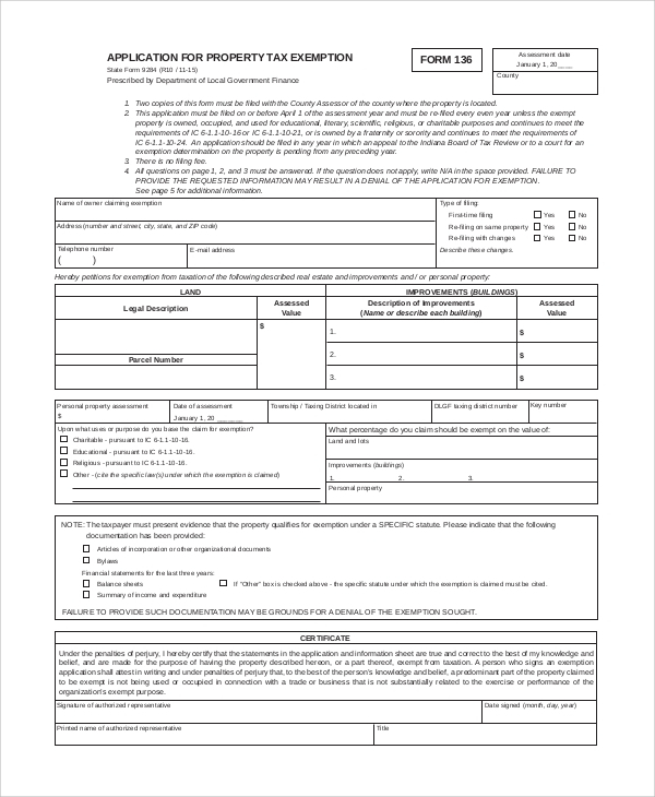 Free 10 Sample Real Estate Tax Forms In Pdf Excel