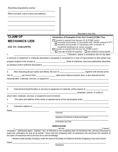 Free 11 Mechanic S Lien Forms In Pdf Ms Word Excel