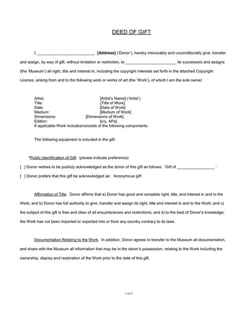 Free 12 Sample Deed Of Gift Forms In Pdf