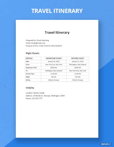 Free 12 Travel Samples In Google Docs Google Sheets Ms Word Ms