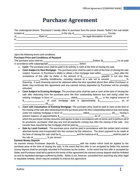 Free 15 Purchase Agreement Form Samples Pdf Ms Word Google Docs