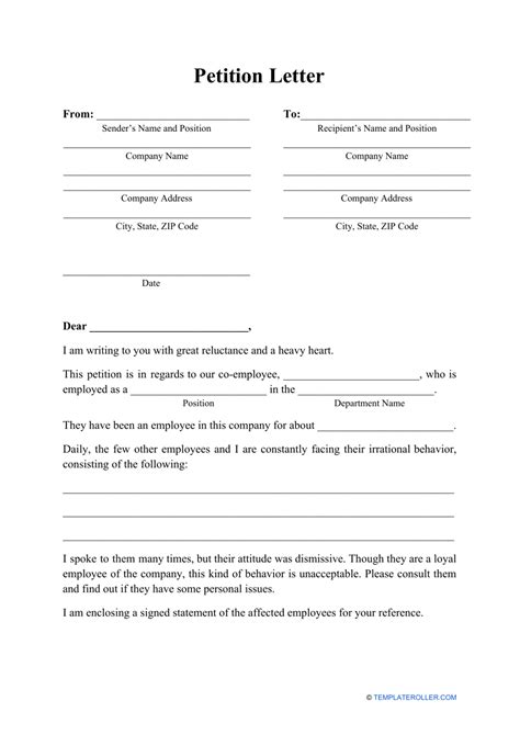 Free 23 Petition Letter Samples Pdf Ms Word Excel