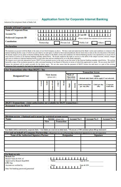 Free 30 Banking Forms In Pdf Ms Word