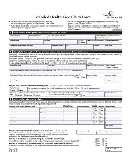 Free 36 Claim Form Samples Pdf Ms Word Google Docs Excel