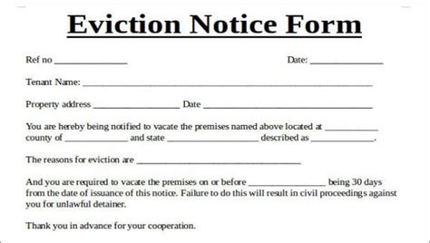 Free 54 Eviction Notice Templates In Pdf Ms Word Apple Pages