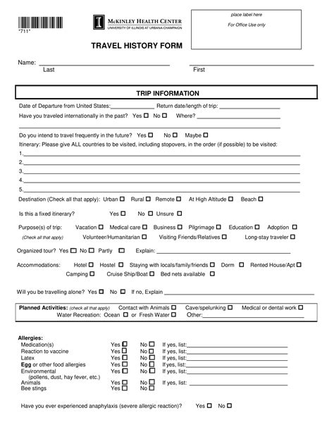 Free 7 Sample Travel Document Forms In Pdf Ms Word