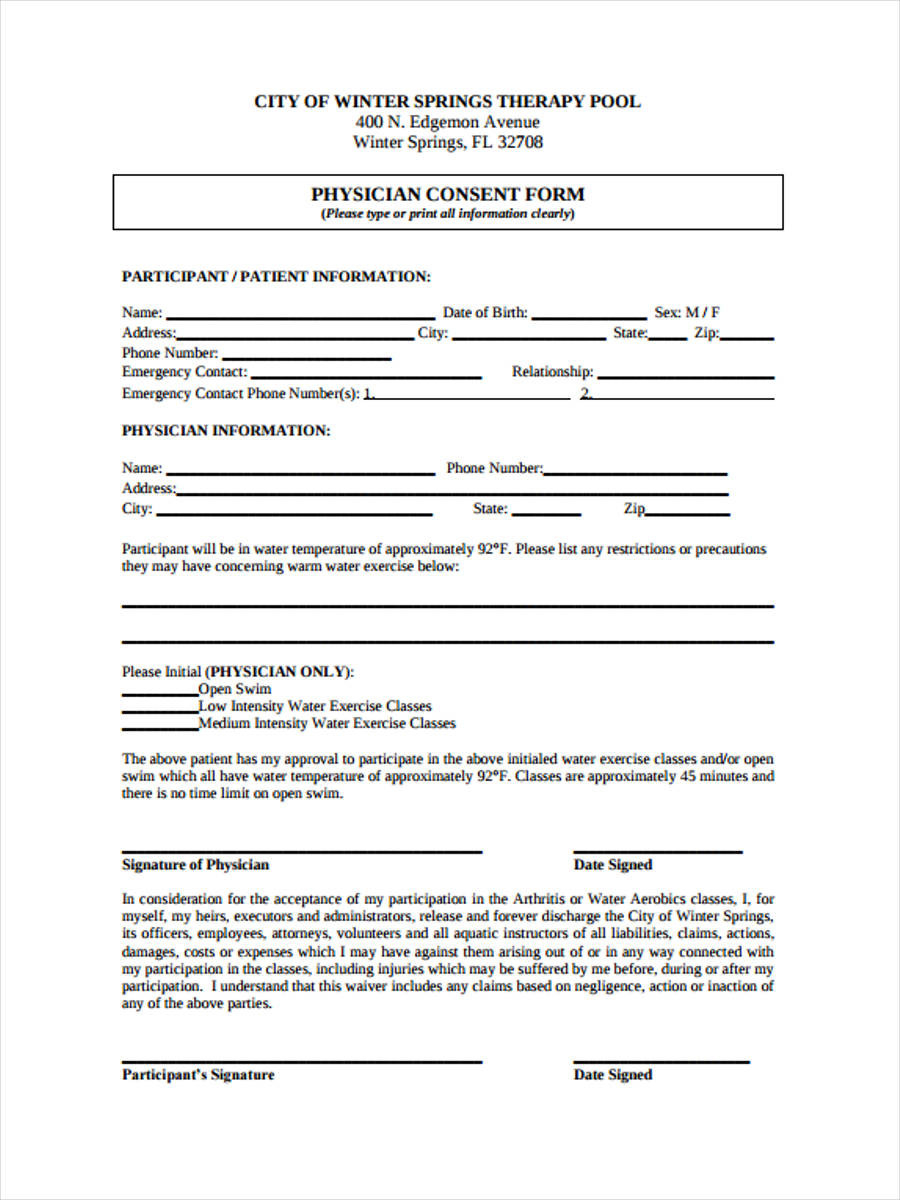 Free 7 Therapy Consent Forms In Ms Word Pdf