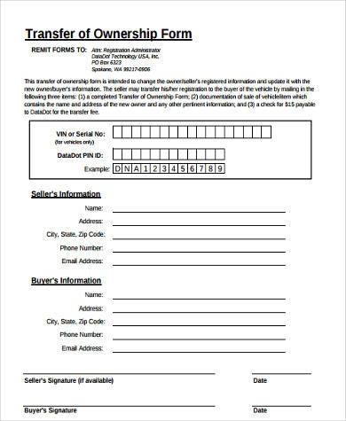 Free 8 Sample Gun Ownership Transfer Forms In Pdf Ms Word