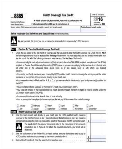 Free 8 Sample Health Insurance Tax Forms In Ms Word Pdf