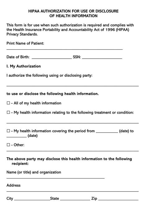 Free 8 Sample Hipaa Release Forms In Pdf Ms Word