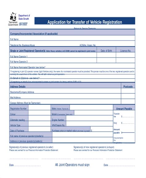 Free 8 Sample Vehicle Transfer Forms In Pdf Word