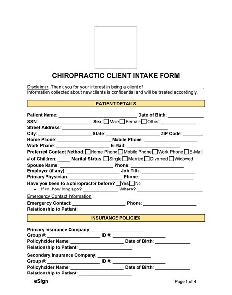 Free 9 Chiropractic Intake Forms In Pdf Ms Word