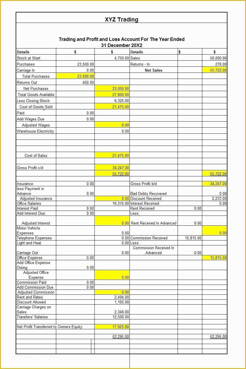 Free 9 Sample Profit And Loss Statement Forms In Pdf Ms Word Excel