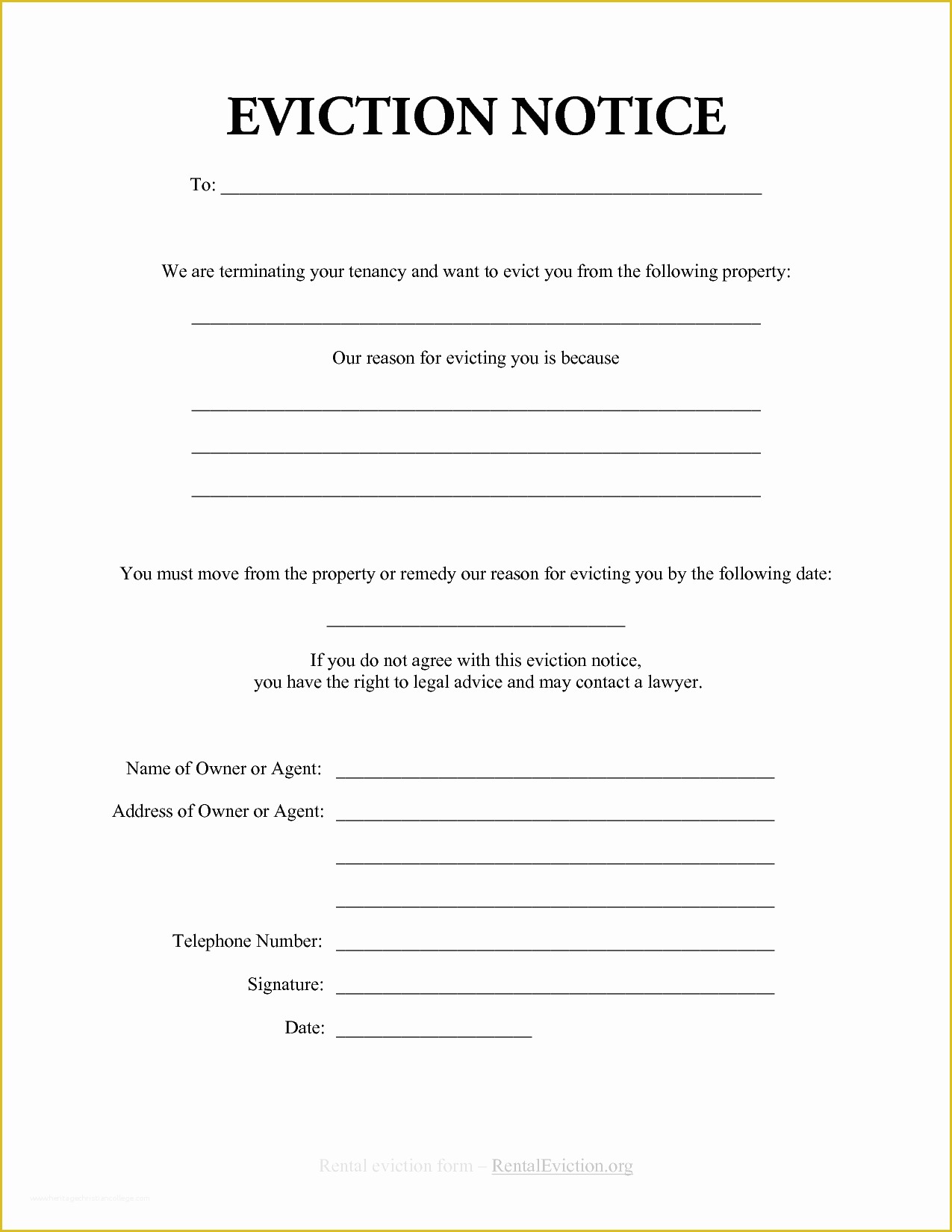 Free Arizona Eviction Notice Templates 6 Pdf Word