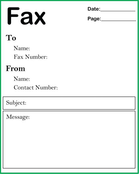 Free Basic Fax Cover Sheet Template Pdf Word Riset