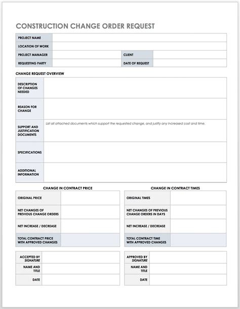 Free Construction Work Order Templates Forms Smartsheet