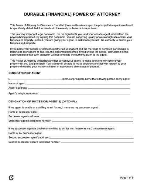 Free Delaware Power Of Attorney Poa Forms Pdf Word