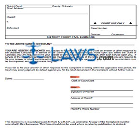 Free District Court Civil Summons Free Legal Forms Laws Com