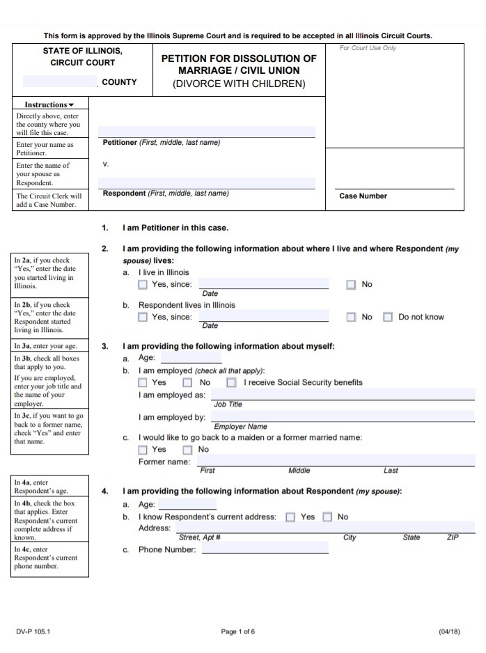 Free Divorce Form Free Word Templates