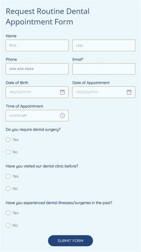 Free Doctor Appointment Form Template 123Formbuilder