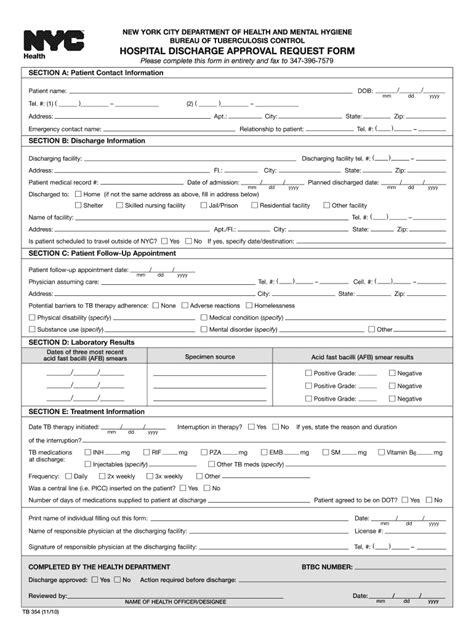 Free Emergency Room Discharge Papers Template