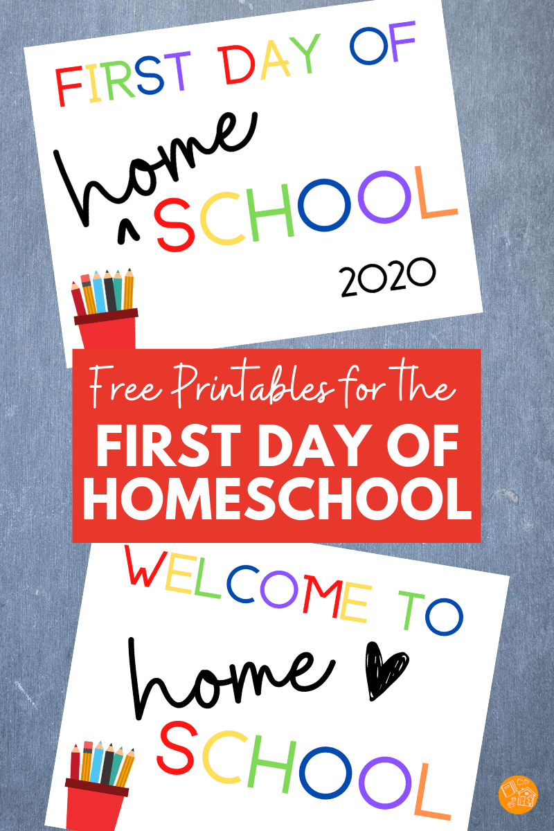 Free First Day Of Homeschool Printable Set Homeschool First Day Of