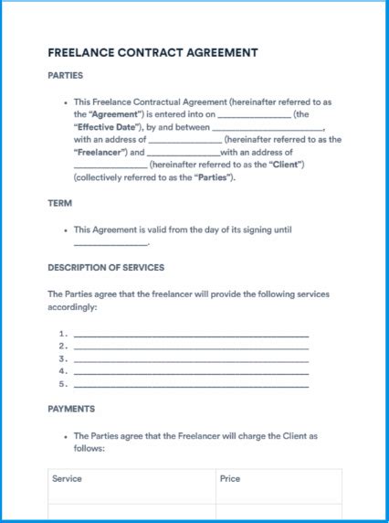 Free Freelance Contract Template To Win More Clients