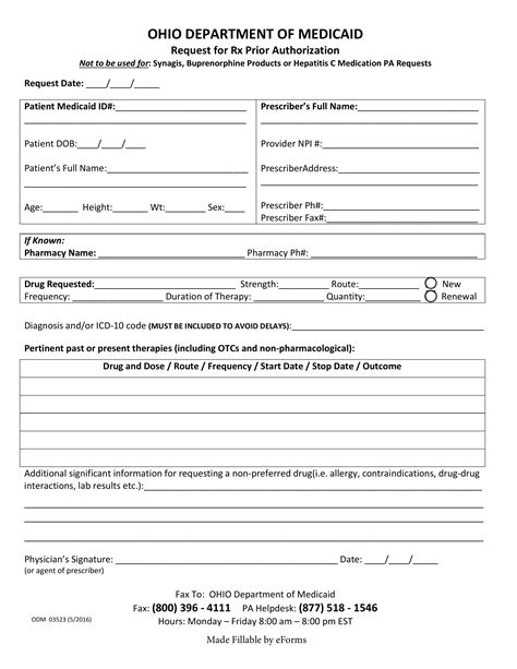 Free Georgia Medicaid Prior Rx Authorization Form Pdf Eforms