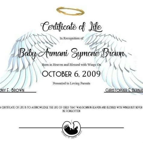 Free Miscarriage Birth Certificate