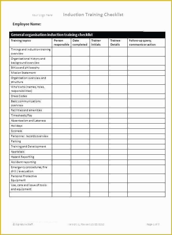 Free New Employee Orientation Checklist Templates Free Printable