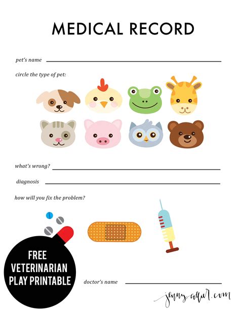 Free Preschool Vet Clinic Printables