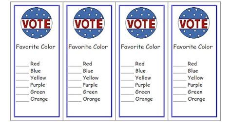 Free Printable Ballots For Kids Classroom Voting Ballot Valentines