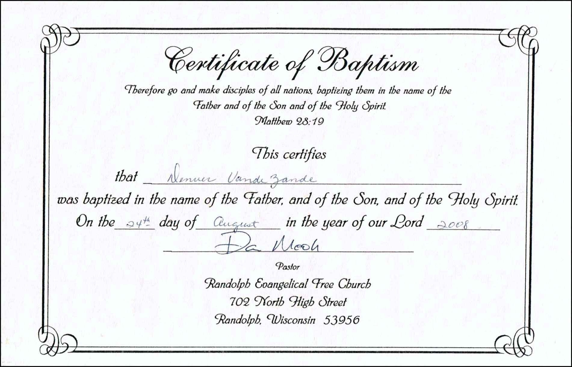 Free Printable Baptism Certificate Free Printable Free Printable