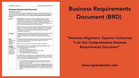 Free Printable Business Requirements Document Brd Templates Pdf Word