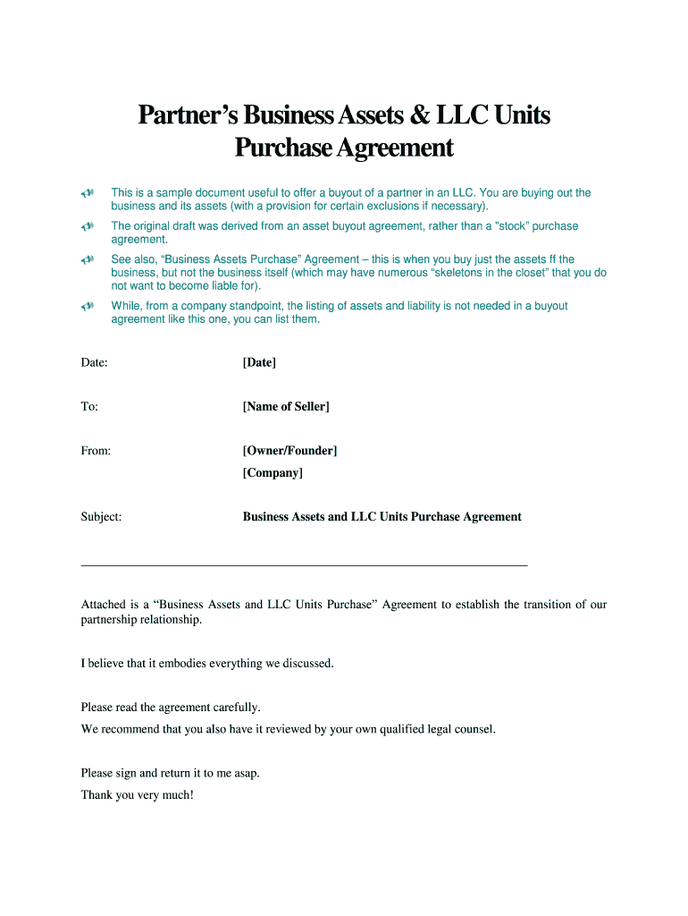 Free Printable Buyout Agreement Form Pdf Amp Word